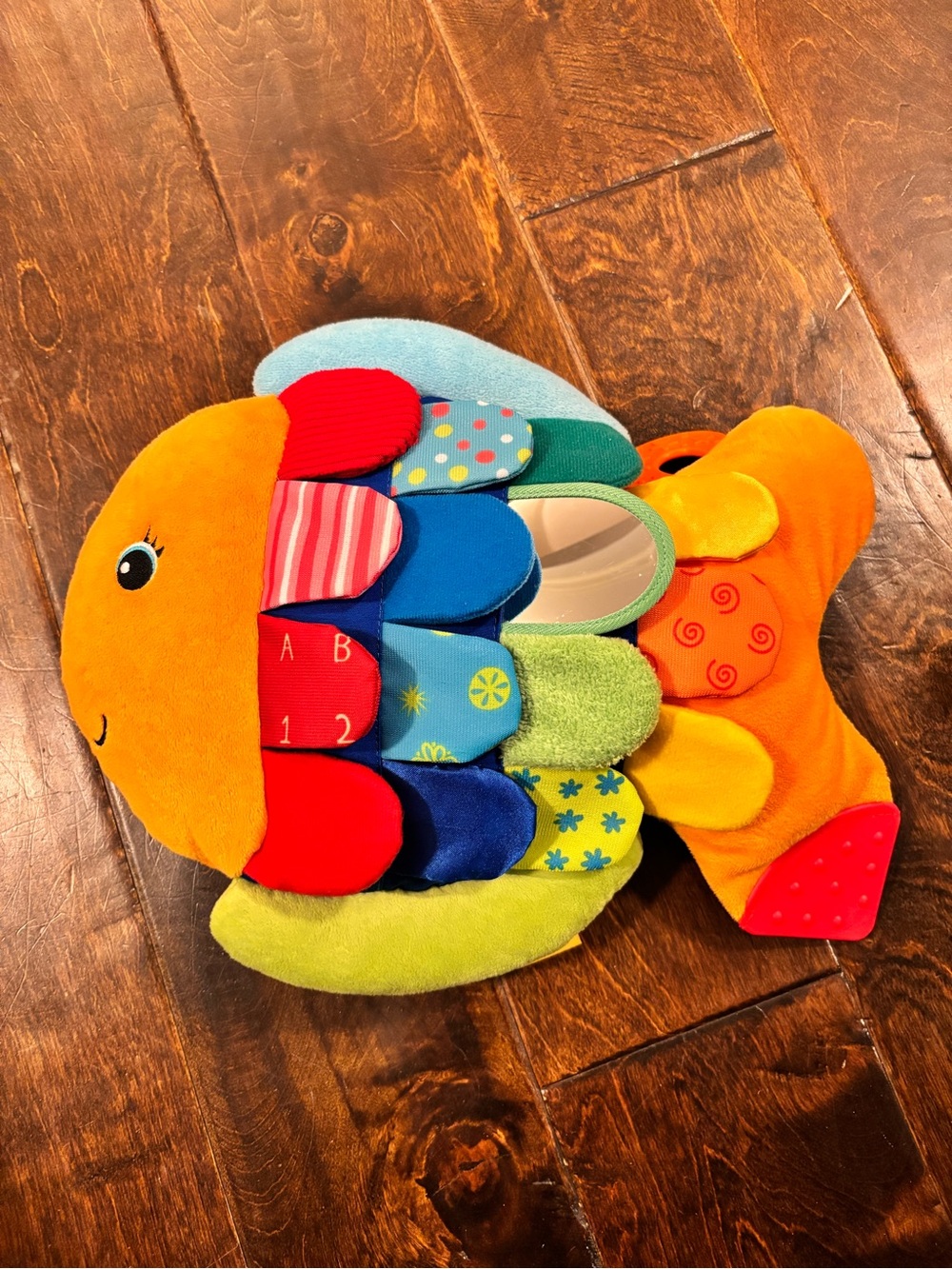 Melissa & Doug Colorful Plush Fish Sensory Toy - EUC